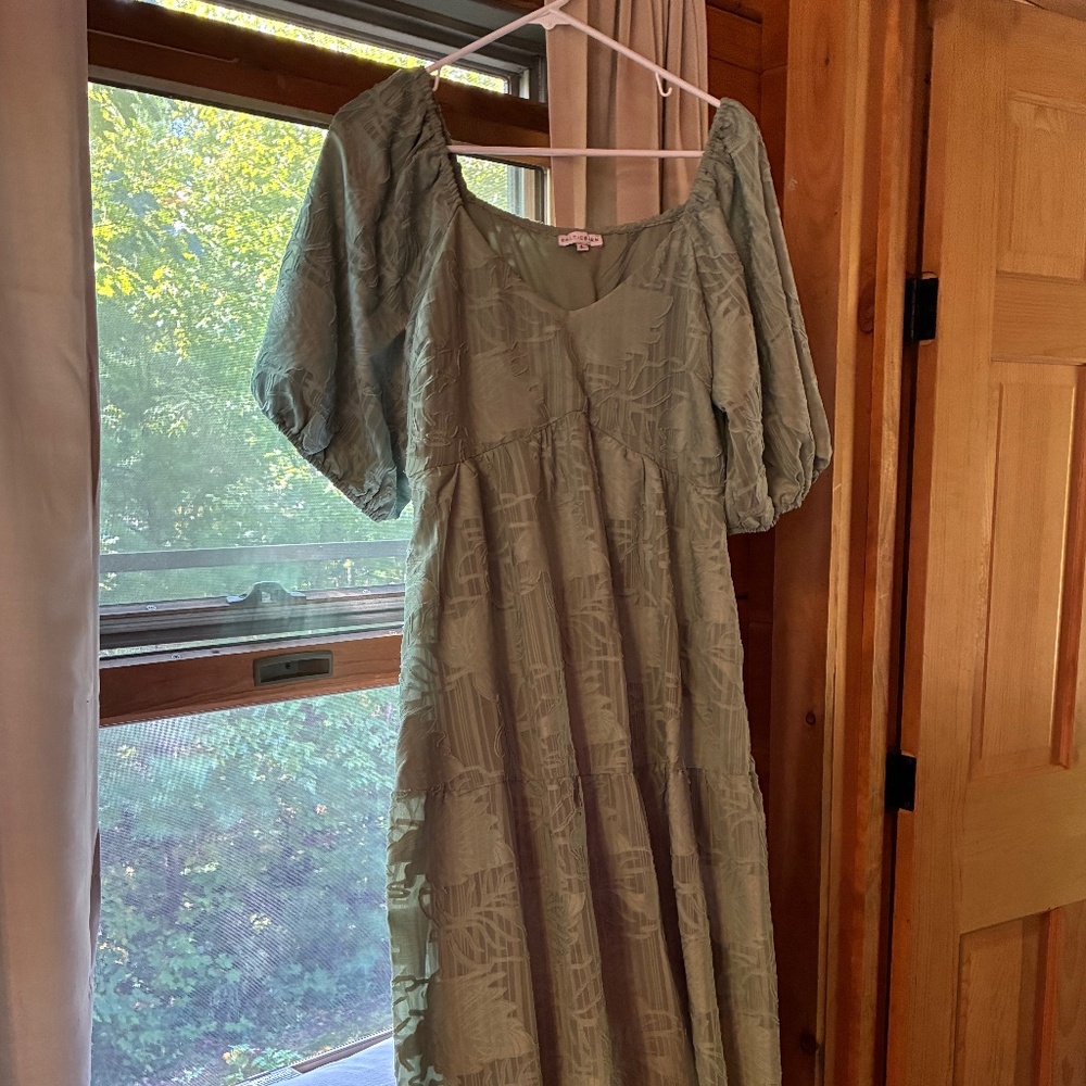 Baltic born sage green floral maxi dress bump friendly